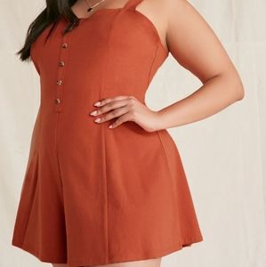 Forever 21 Plus Orange Romper